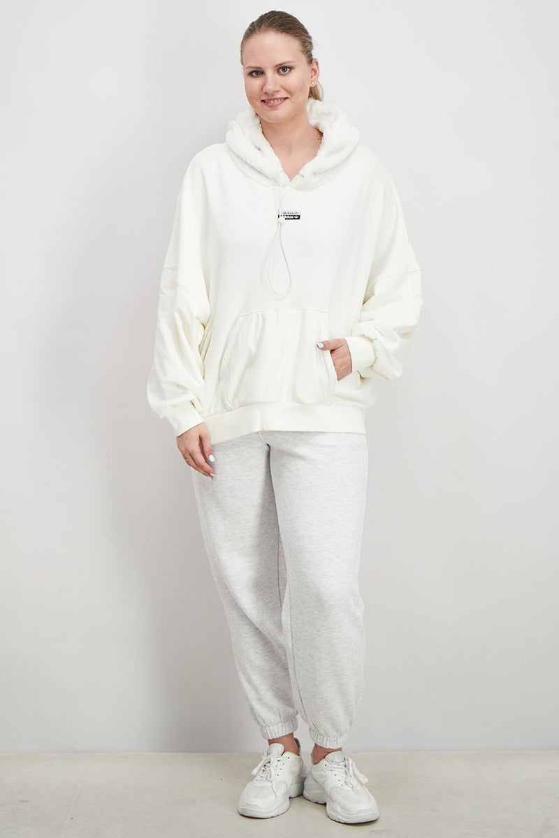 adidas Originals Women Sportswear Fit Long Sleeves Sweatshirt, Off White  - Image 4