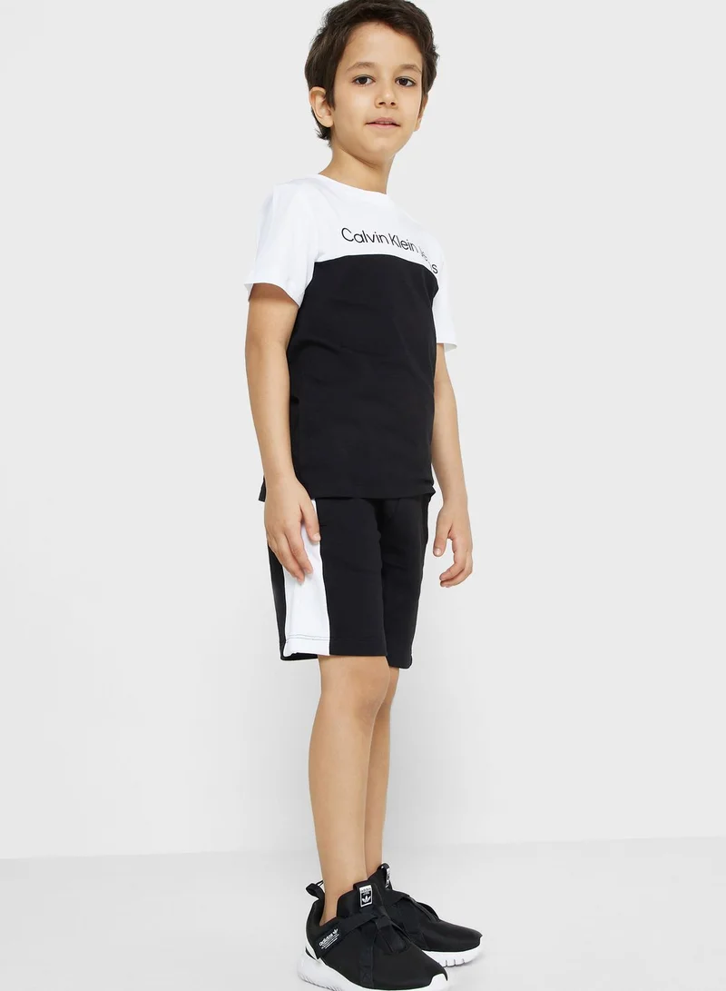 Calvin Klein Jeans Kids Color Block T-Shirt & Shorts Set