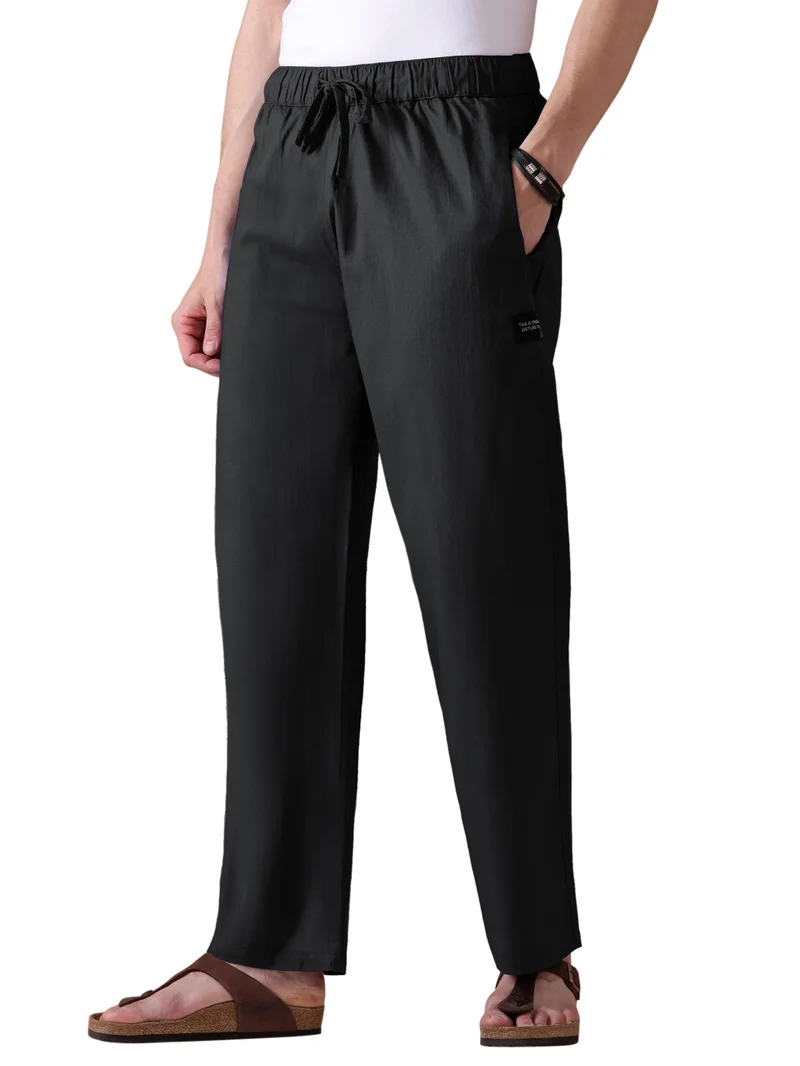 Black Loose-fit Pyjama Pants