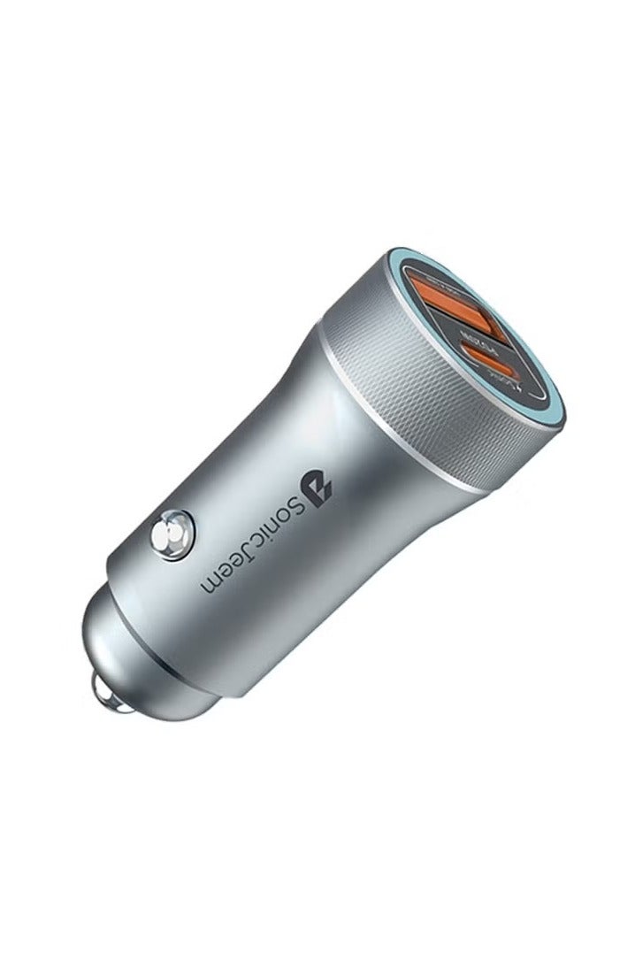 SONIC JEEM AE-Sonic Geem Titanium Fast Charging 100W Dual PD TYPE-C USB Car Charger, the most powerful ever - Image 1