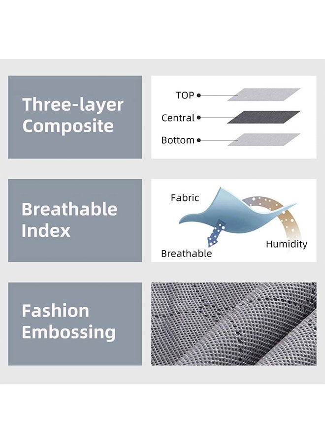 تودي جي هو 2 حزمة كيس تخزين تحت السرير ، حاويات تخزين قابلة للطي تحت السرير ، منظمي الخزانة وخزانات التخزين ، تخزين تحت السرير لبطانيات الملابس والأحذية (رمادي داكن) - Image 5