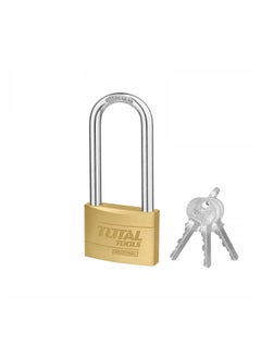 TOTAL heavy duty long shackle brass padlock 30 mm 