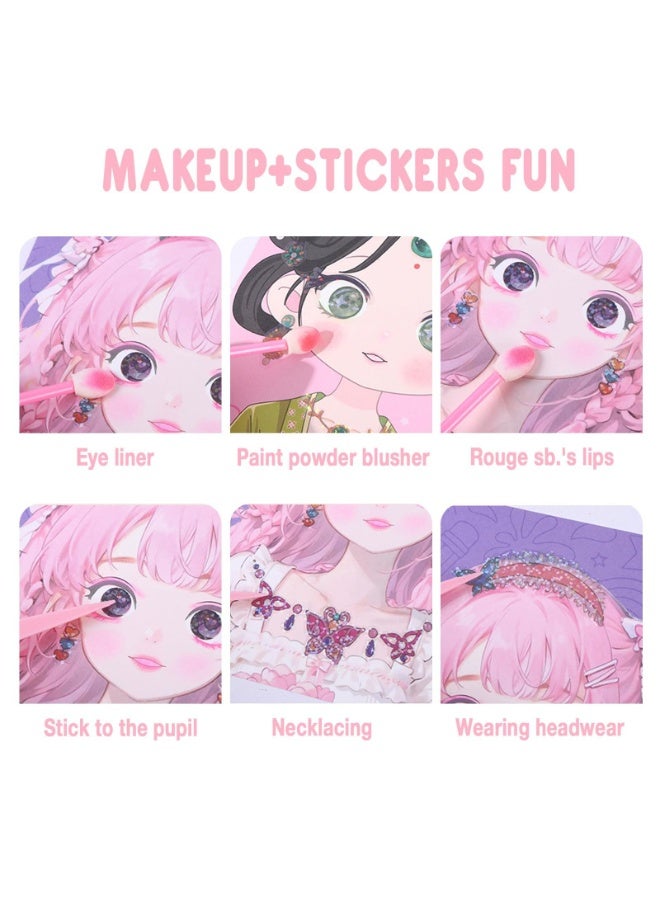 OSHIMA Princess Makeup Stickers Kit, Princess Art Craft For Kids, Princess Dress Up DIY Stickers Toy Set, Ideal Birthday, Souvenir, Graduation And Party Gathering Gifts For Girls - Image 4