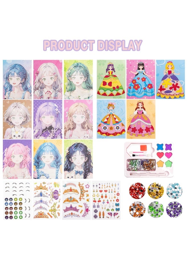 OSHIMA Princess Makeup Stickers Kit, Princess Art Craft For Kids, Princess Dress Up DIY Stickers Toy Set, Ideal Birthday, Souvenir, Graduation And Party Gathering Gifts For Girls - Image 3