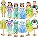 WONDOLL 18 inch Doll Clothes Accessories 6Pcs Different Fairytale Costume Dress - Image 2
