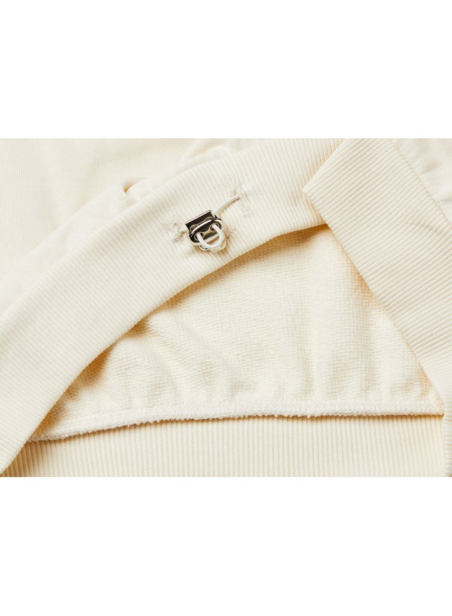 بينيتون سويتر للبنات برقبة غير متساوية التصميم - Image 3