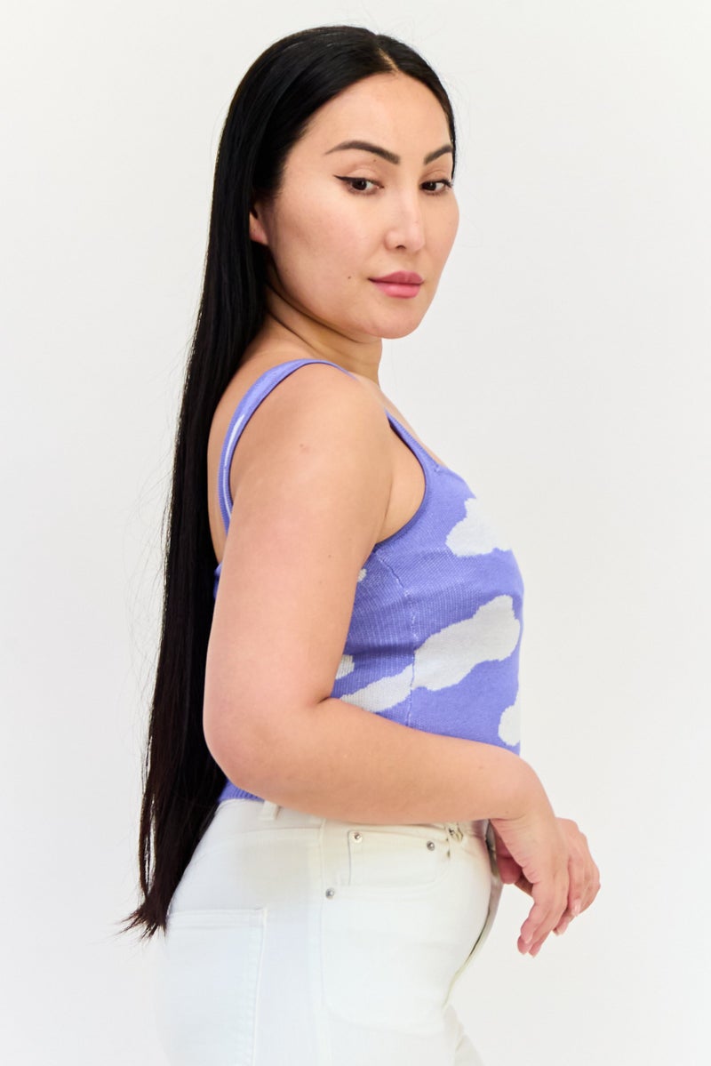 ONLY Women Square Neck Sleeveless Knitted Top, Multicolor - Image 2