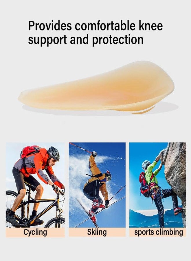 WTYPOPK 1 Pair Silicone Nude Knee Pads, Adhesive Thin Knee Pads for Women Men - Image 4