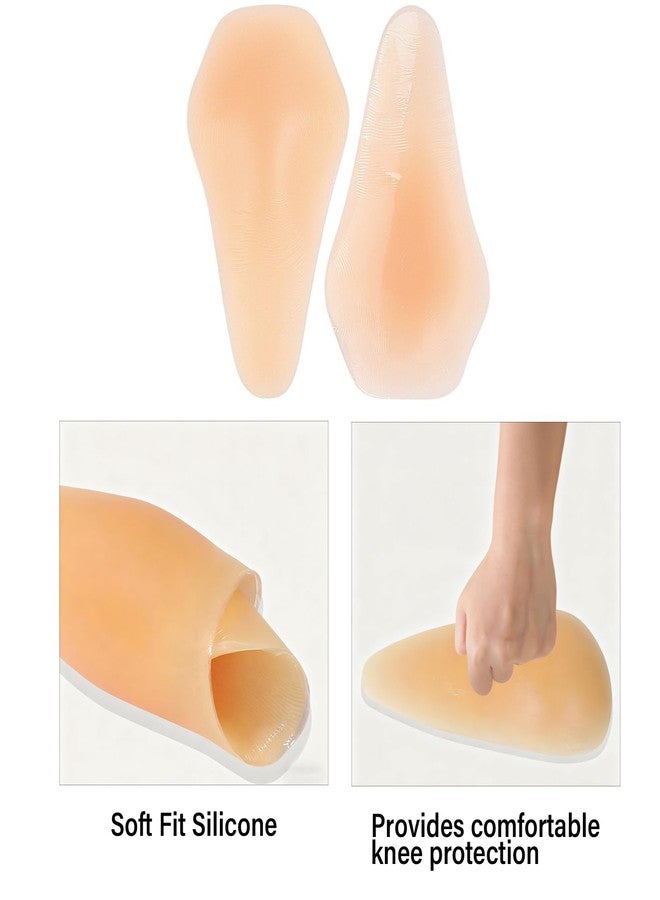 WTYPOPK 1 Pair Silicone Nude Knee Pads, Adhesive Thin Knee Pads for Women Men - Image 3