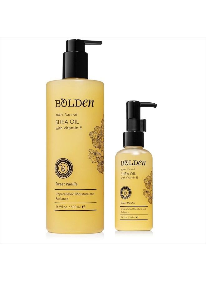 bolden Sweet Vanilla Shea Oil For Skin and Hair | Moisturizing Body Oil with Vitamin E | Best Body Oil for Skin and Hair | 3.4 fl oz - Image 3