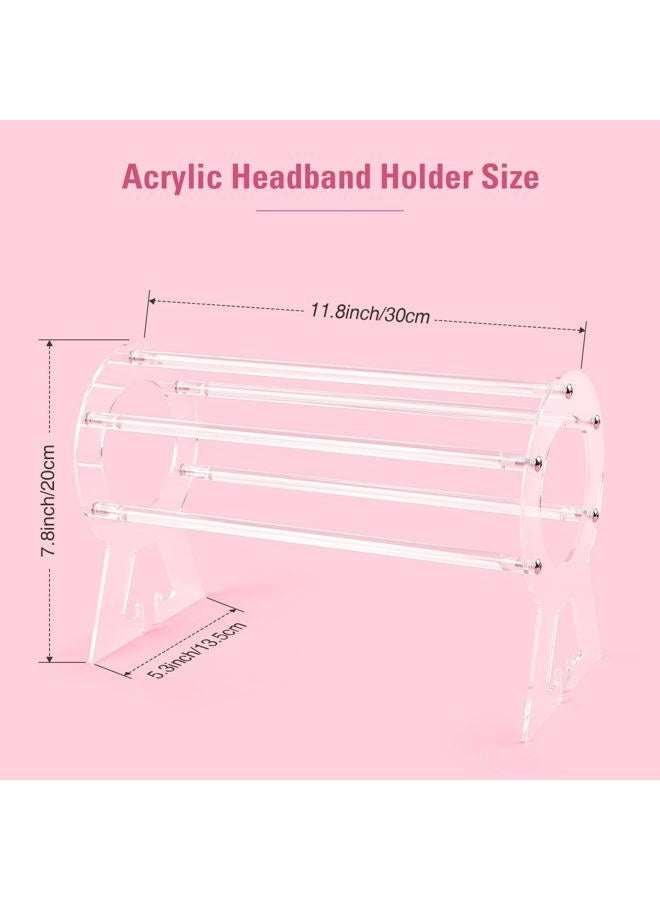 Suneerplay Headband Holder Clear, Acrylic Headband Organizer, Headband Holder Organizer, Headband Display Stand, Headband Storage Stand, Hairband Stand for Women and Girls - Image 3