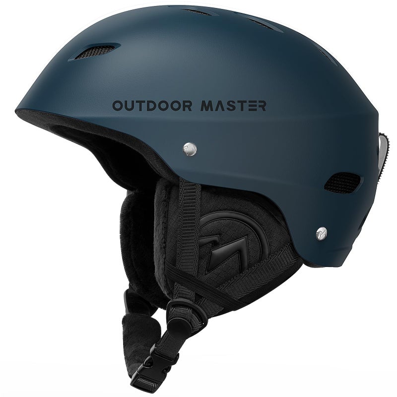 OutdoorMaster Kelvin Ski Helmet Snowboard Helmet for Men Women Youth Dark BlueS