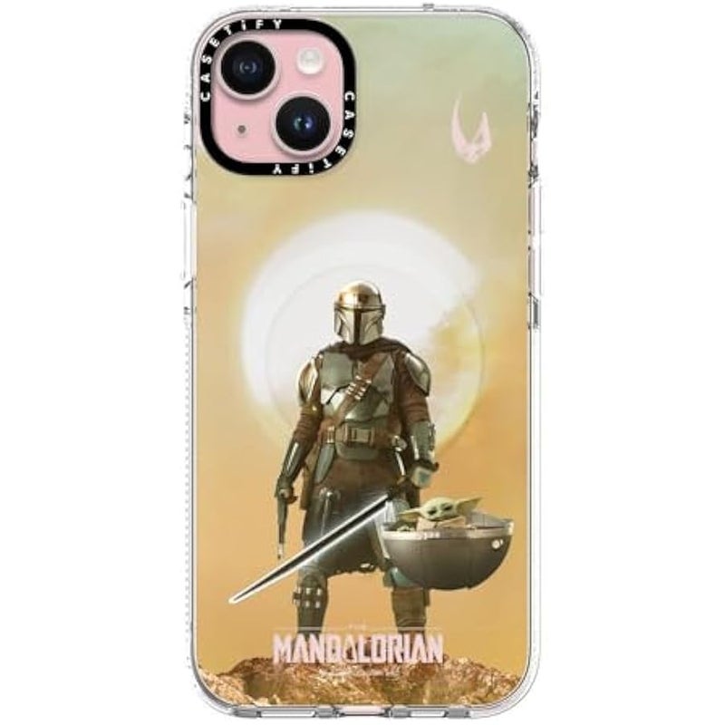 Casetify Clear iPhone 15 Plus Case 【Mandalorian Co-Lab/Not Yellowing / 6.6ft Drop Protection/Compatible with Magsafe】 - A Clan of Two - Clear - Image 1