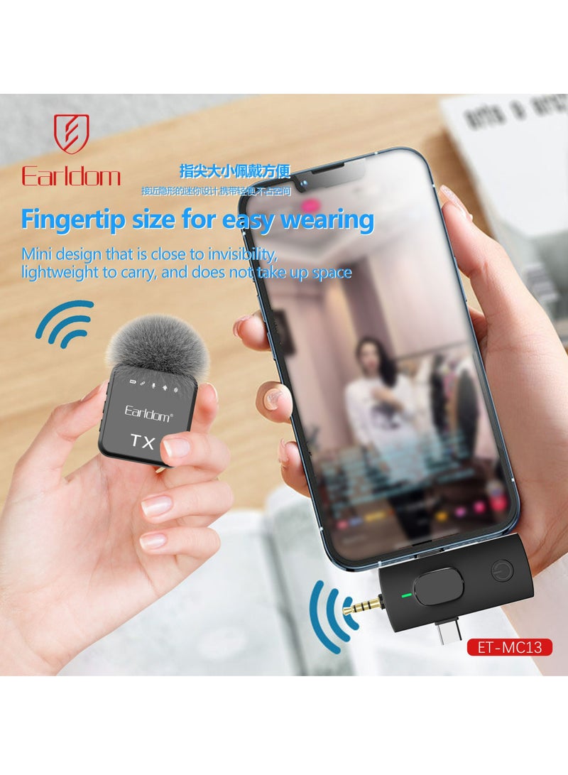 Earldom MC13 AfroCrafts Portable 3in1 Wireless Collar Clip Microphone - Image 4