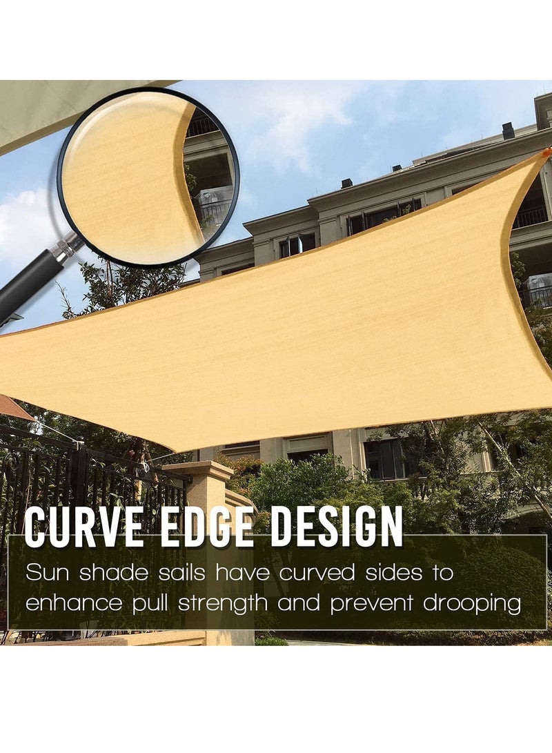 Generic Square Sunshade Sail Canopy - 185GSM Heavy Duty UV Block & Waterproof for Outdoors  - Image 5
