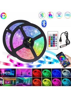 RGB LED Flexible Light Strip Set 5V, 24-Key Infrared Remote Control, USB Powered
