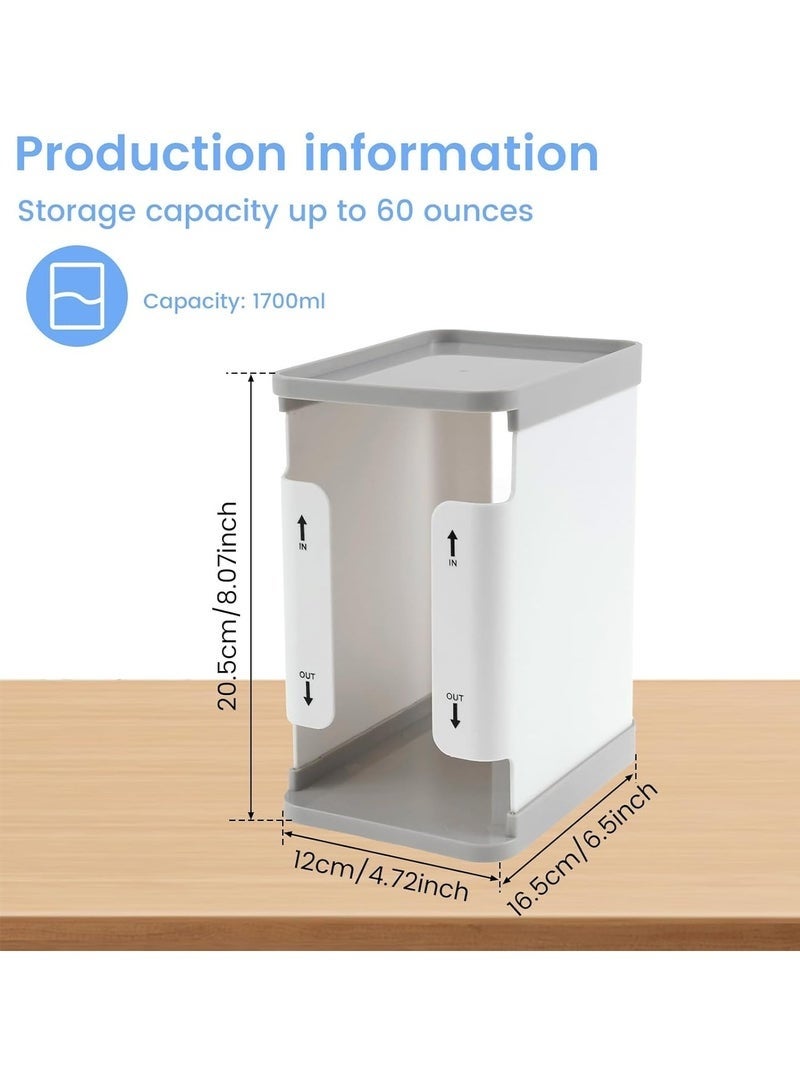 Arabest حاوية تخزين حليب الثدي 20.5×16.5×12 سم صندوق تنظيم أكياس حليب الثدي المسطحة القابلة لإعادة الاستخدام لوازم الرضاعة الطبيعية برج تخزين حليب الثدي صندوق تنظيم حليب الثدي للثلاجة - Image 4