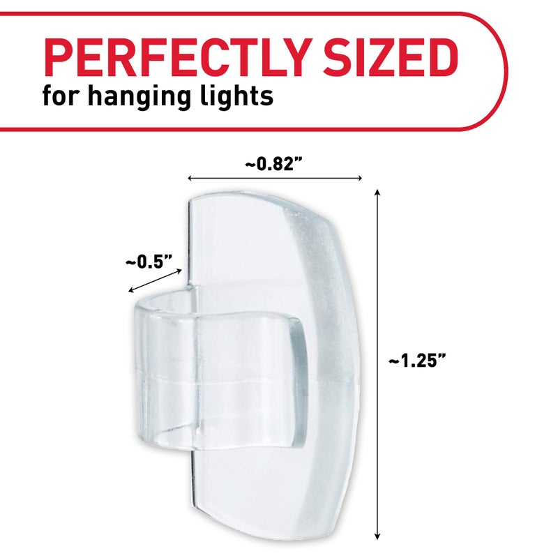 Command Outdoor Light Clips, 20 Clear Organizers and 24 Strips, Damage-Free Hanging with Weather Resistant Adhesives, Hooks for Outdoor String Lights - Image 2