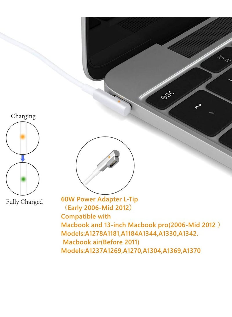 Universal Charger 60W Power Adapter L-Tip Magnetic Connector Charger for Mac Book and 13 inch Mac Book Pro 2012