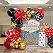 besttideyes Casino Balloons Garland Arch Kit 124PCS red black and gold balloons with Dice Balloons for Casino Las Vegas Night Poker Theme Party Decorations - Image 2