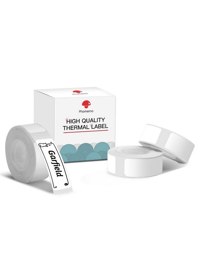 phomemo D30 D35 Q31 Q32 Q30S Q30 Label Maker Tape Black On White Sticker Thermal Paper Self-Adhesive Label Tape, 12 X 40 Mm (0.47 X 1.57 Inch) 160 Tapes/Roll, 3-Roll - Image 1