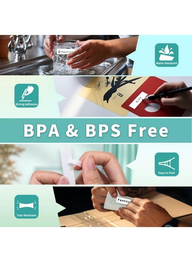 phomemo D30 D35 Q31 Q32 Q30S Q30 Label Maker Tape Black On White Sticker Thermal Paper Self-Adhesive Label Tape, 12 X 40 Mm (0.47 X 1.57 Inch) 160 Tapes/Roll, 3-Roll - Image 5