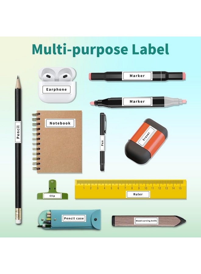 phomemo D30 D35 Q31 Q32 Q30S Q30 Label Maker Tape Black On White Sticker Thermal Paper Self-Adhesive Label Tape, 12 X 40 Mm (0.47 X 1.57 Inch) 160 Tapes/Roll, 3-Roll - Image 4