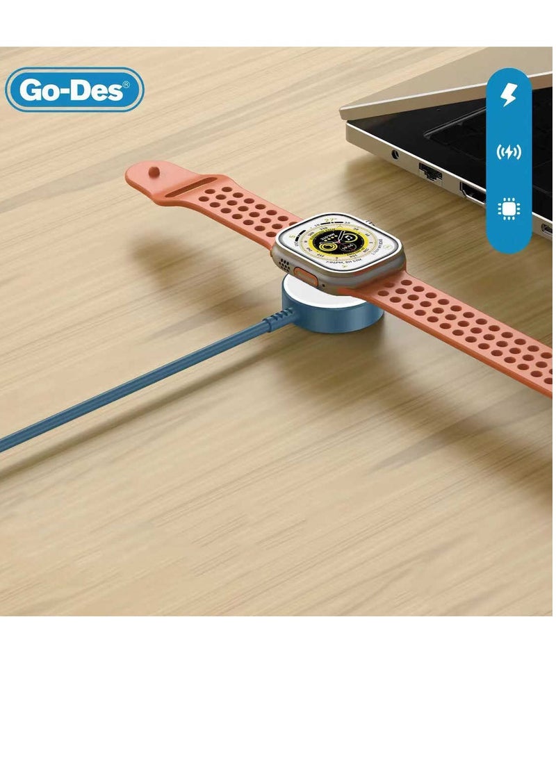 GO-DES Go Des GD-UC608 Apple Watch Series Smart Watch Wireless 2 in 1 PD - USB Fast Charging Cable - Image 3