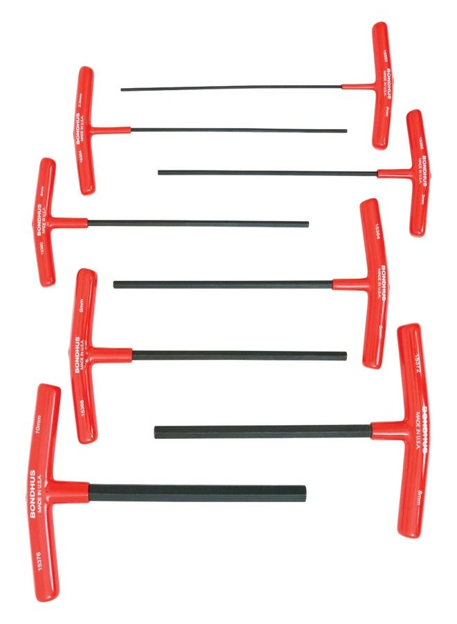 Bondhus 15387 Set of 8 Hex T-handles, 9" Length, sizes 2-10mm - Image 2