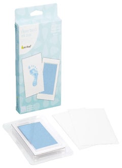 pearhead Pearhead Newborn Baby Handprint or Footprint “Clean-Touch” Ink Pad, 2 Uses, Blue  - Image 2