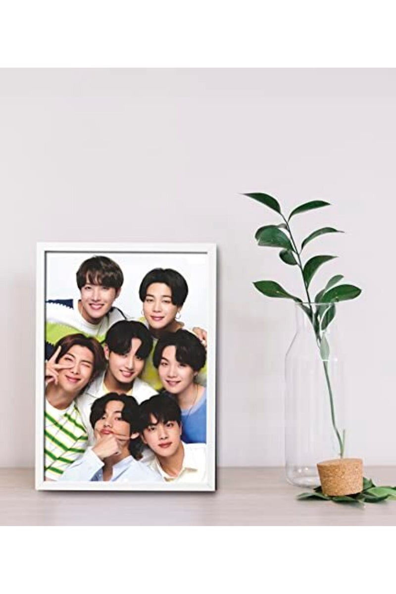 SINCE 7 STORE BTS Group Photo Framed Poster (8x12 inches) for BTS Fans/Room Decor/Gifting/Bangtan Boys/Aesthetic Wall Art - Image 2