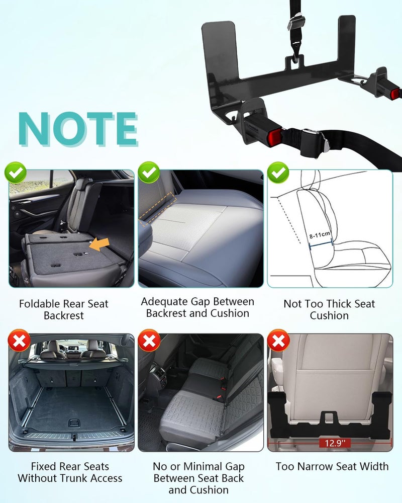 NORTHYUN Car Seat Latch Anchor Child Safety Seat Tether Kit Steel ISOFIX Latch Adapter for ISOFIX Interface Restraint Anchor Mounting Kit - Image 3
