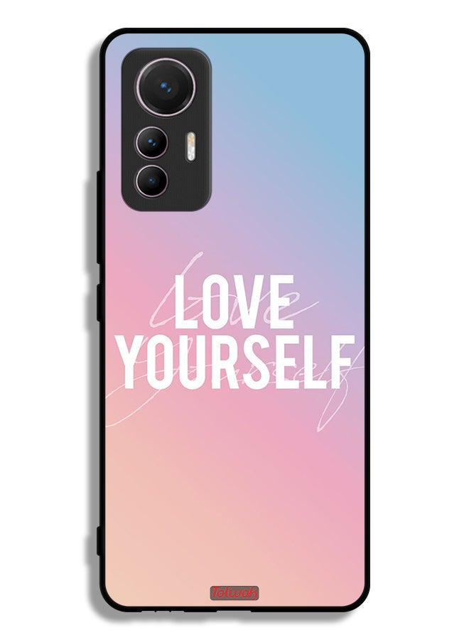 Tolwak Xiaomi 12 Lite Protective Case Cover Love Yourself - Image 2