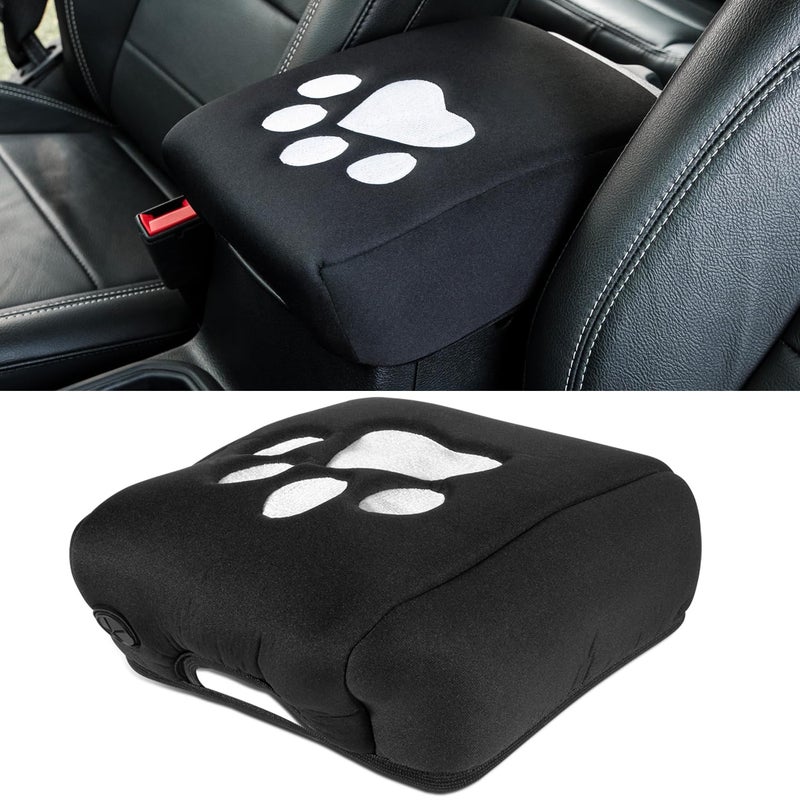 Center Console Cover Dog Paw Style for Jeep Wrangler JL JLU Sports Sahara Freedom Rubicon Unlimited Gladiator JT 20182023 Center Console Armrest Pad Cover Protector Cushion with Keyhole