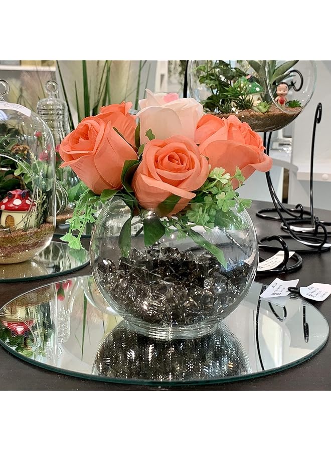 erorex Bowl Glass Vase Diameter 6 Inch Height 4.5 Inch Open Width 4 Inch Multiple Sizes Choices Clear Bubble Planter Terrarium Fish Bowl For Wedding Event Home Decor 1 Piece Vbw0006A - Image 5