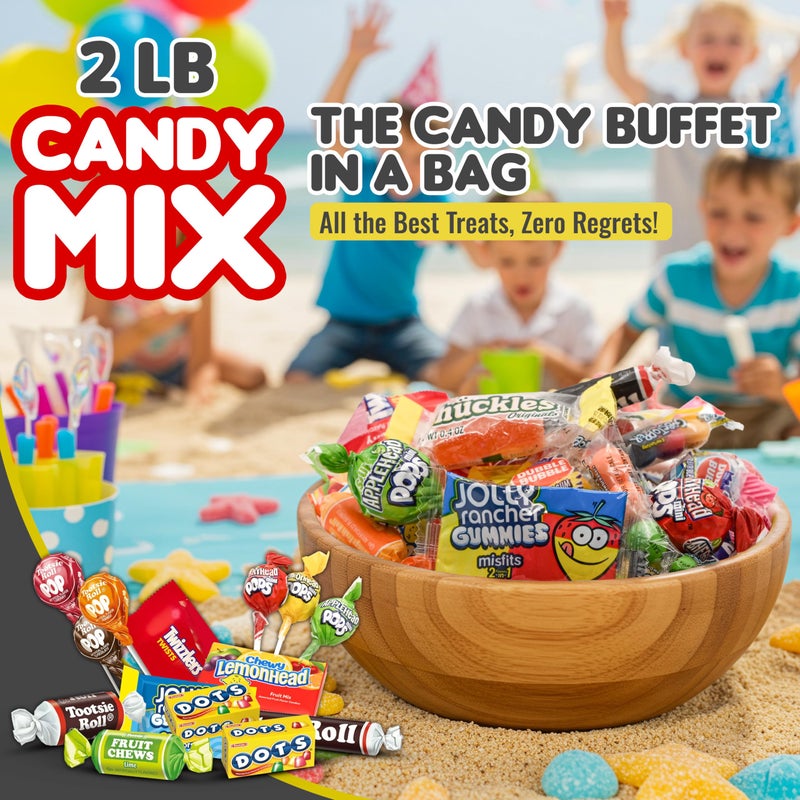 Candylish Candy Mix Variety Pack Bulk Assorted Individually Wrapped Big Bag of Candy for Piñata Stuffers, Goodie Bags, Birthday Parties, Kids’ Treats & Party Favors 2 lbs - Image 3