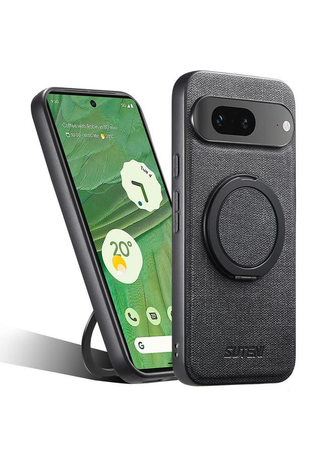 سوتين جراب لهاتف Google Pixel 7 G3 مع حامل دوار 360 درجة من MagSafe مصنوع من جلد الدنيم - Image 1