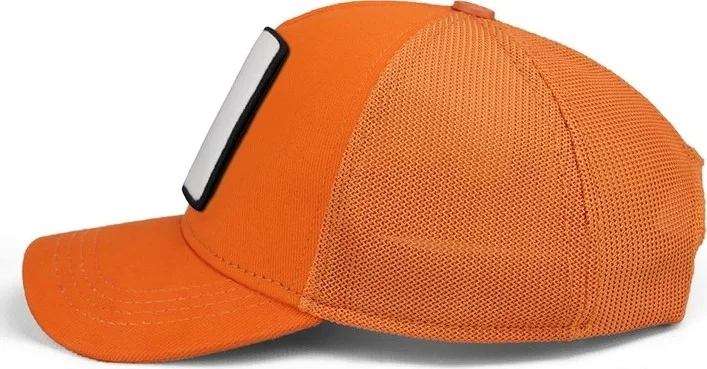 Black Börk V1 Trucker Kids Boss - 1bs Code Logo Unisex Neon Orange Kids Hat