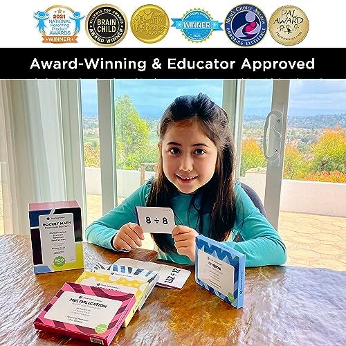 Think Tank Scholar Award-Winning Math Flash Cards Set: 600 Facts for Addition, Subtraction, Multiplication & Division - 10 Fun Learning Games - Perfect for Kids Ages 5-10, Grades 1-6 - Gift-Ready & Teacher-Approved - Image 2