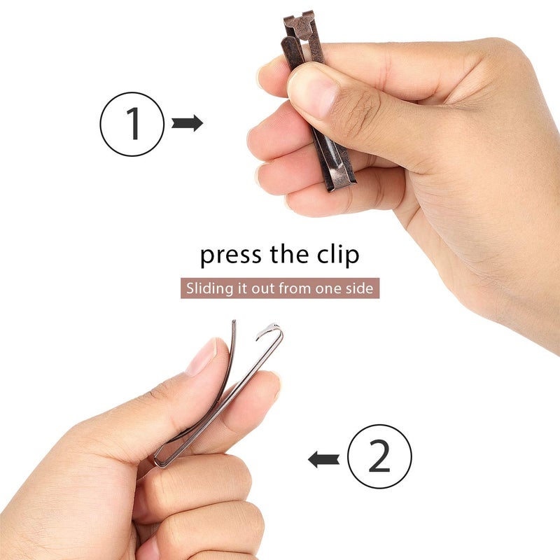 Hotop 30 Pieces Hair Clip, Open Center Domed Metal Barrettes, Assorted Colors (Black, Brown, Silver), Universal Size, Lightweight, Durable, for Girls and Women - Image 3