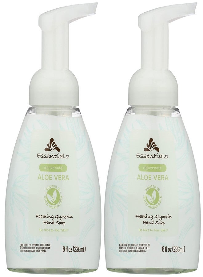 Essentials Foaming Glycerin Hand Soap, Aloe Vera, 8-Fluid Ounce, Pack of 2 - Image 1