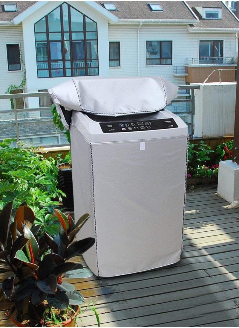 Arabest Washing Machine Cover, Oxford Cloth Full-Automatic Wave Wheel Washing Machine Cover, Top Load Dryer Cover, Thickening Double-Sided Silver Coated Fabric Waterproof Sunscreen Dust-Proof Cover  - Image 2