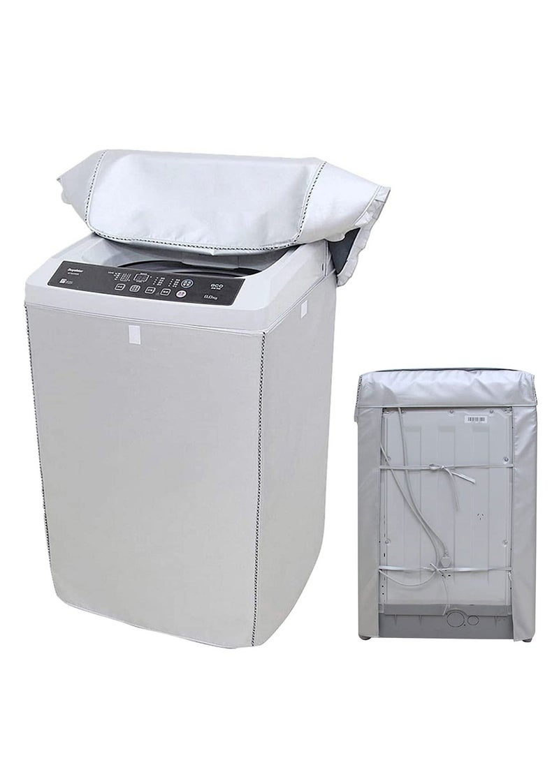 Arabest Washing Machine Cover, Oxford Cloth Full-Automatic Wave Wheel Washing Machine Cover, Top Load Dryer Cover, Thickening Double-Sided Silver Coated Fabric Waterproof Sunscreen Dust-Proof Cover  - Image 1