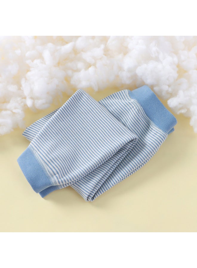 Children's Thermal Striped Loose Leggings For Boys And Girls, Thickened And Elastic For Warmth
