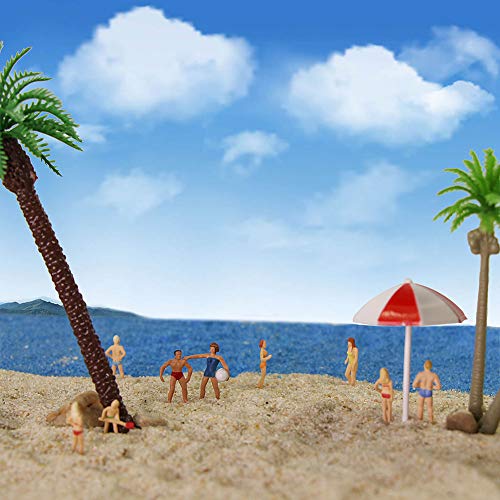 Evemodel P8718 40pcs Model Trains Swimming Figures 1:87 Scale HO Scale People Scenery Layout Landscape Miniature - Image 3
