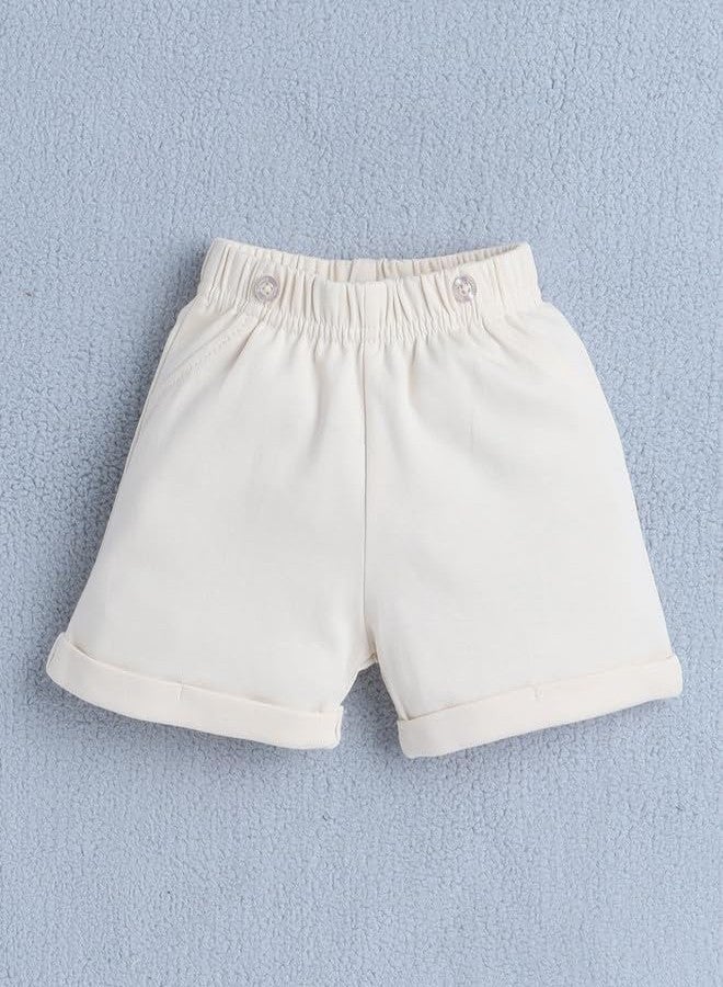 BUMZEE Boys Cotton Half Sleeves Shirt & Short Set With Bow Suspender & Cap Teal & Beige - 6-12 Months (Peb10532C-tel) - Image 4