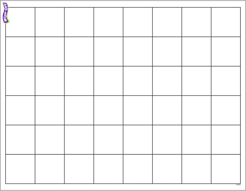 Trend Graphing Grid (Large Squares) Wipe-Off Chart, Classroom Decor, 17" x 22"
