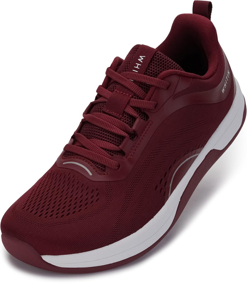 WHITIN Womens Zero Drop Wide Toe Box Road Running Shoes Size 85 Lightweight Breathable Tennis Trail Sport Width Casual Walking Sneaker 40 Wine Red