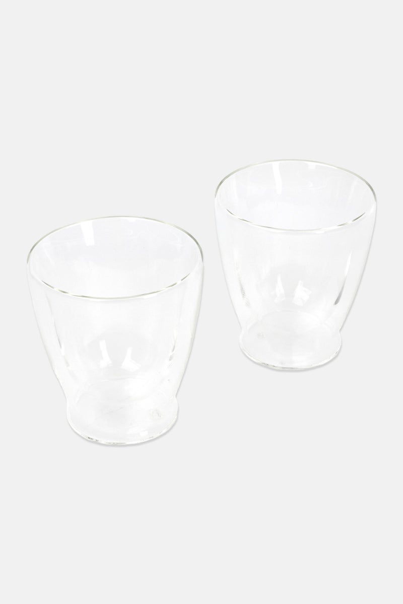 Bombay 2 Pcs Double Wall Insulated Multi Purpose Cups 300ml, Transparent - Image 3