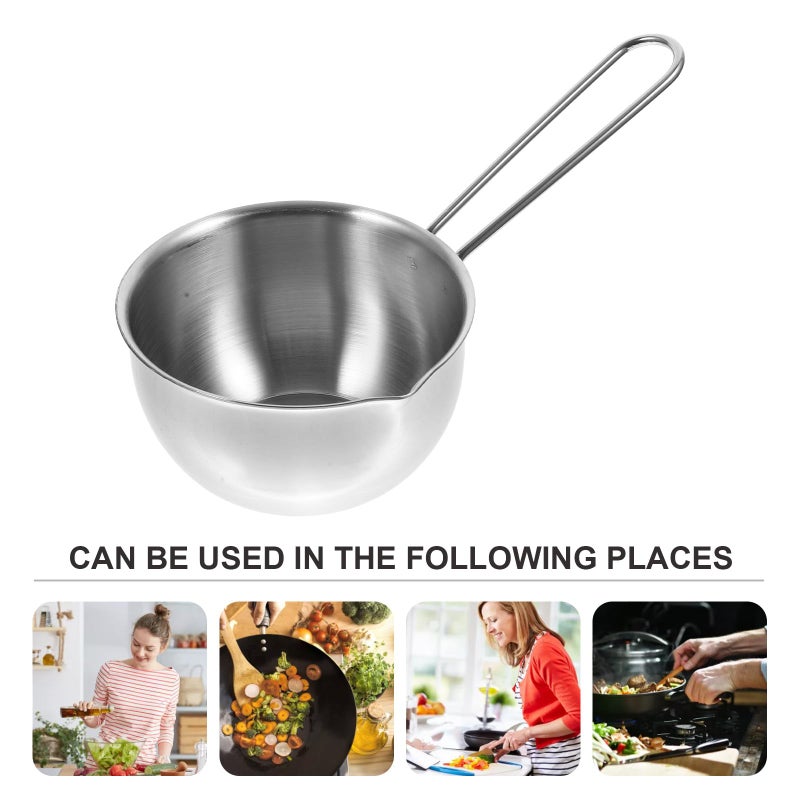 304 Stainless Steel 300ml Induction Saucepan With Scale For Oil Milk Cooking - Image 4